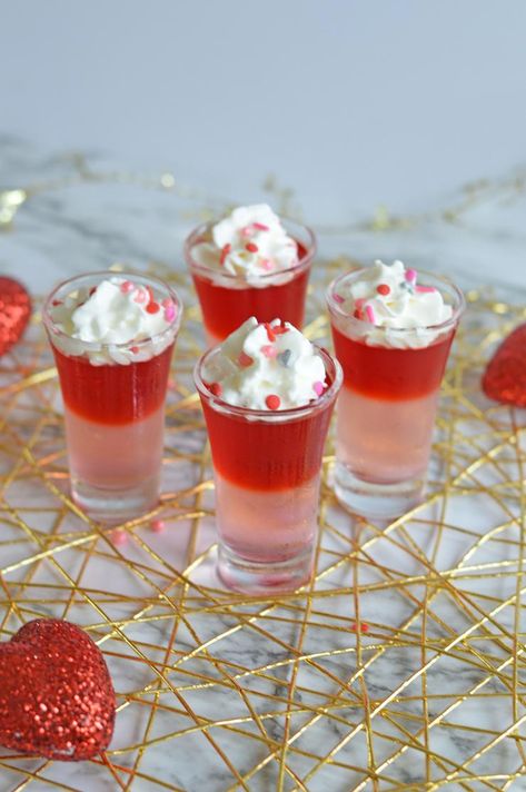 Valentines Day Jello Shots! How To Make Vodka Jello Shots – EASY & BEST Layered Jello Shot Recipe Valentine Jello, Strawberry Jello Shots, Nutella Raspberry, Edible Sugar Cookie Dough, Jello Shots Vodka, How To Make Vodka, Sugar Cookie Dough Recipe, Layered Jello, Jelly Shots