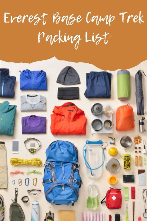 There are various aspects that trekkers need to keep in mind for packing, like the season and duration of the scheduled trek. They should keep in mind that the list incorporates the basic items, and it can vary from person to person, depending on the need and preference. As per an individual’s requirement, they can pack the necessary things. All the items should be of good quality so that the whole trek can go smoothly. Trek Packing List, Essential Packing List, Trekking Equipment, Trekking Gear, Packing Essentials List, Hiking Boots Outfit, Camping Packing List, Everest Base Camp Trek, Everest Base Camp