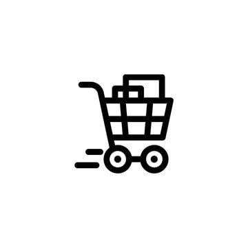 Cart Logo, App Aesthetic, Shop Vector, Shopping Clipart, Buy Icon, Flat Design Icons, App Background, Marketing Concept, Flower Stencil