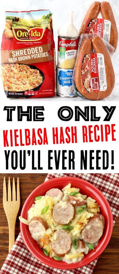 Crockpot Sausage and Potatoes Recipe! {Slow Cooker Casserole} Keilbasa Hashbrown Recipes Crockpot, Kielbasa Recipes Instant Pot, Kielbasa Recipes Crockpot, Polska Kielbasa Recipes, Crockpot Sausage And Potatoes, Crockpot Sausage, Polska Kielbasa, Easy Goulash Recipes, Potato Sausage