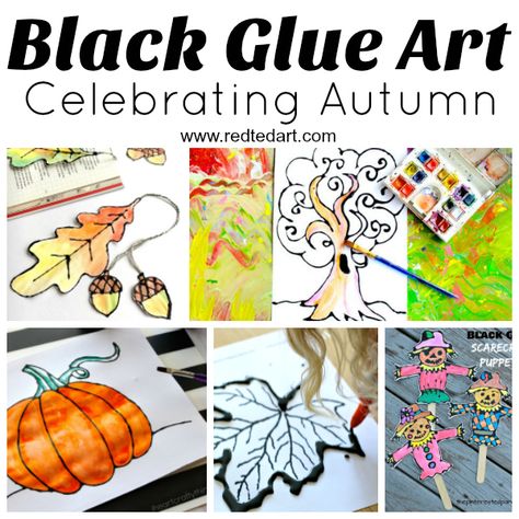 Black Glue Art Projects, Glue Art Projects, Black Glue Art, Resist Art, Red Ted Art, Black Glue, Turtle Crafts, Glue Art, Project Red