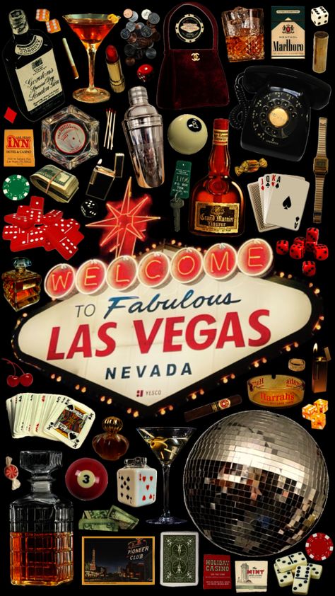 #vegas #lasvegas #casino #retro #vintage #casinoaesthetic 60s Casino, Poster Room Decor Ideas, Hippy Cowboy, Electric Cowboy, 21st Birthday Vegas, Phone Homescreen Ideas, Hollywood Gala, Birthday Vegas, Red Black Aesthetic