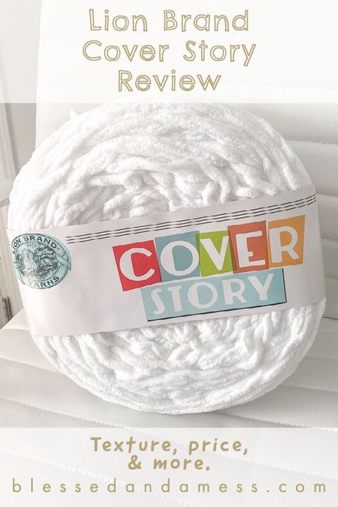 A product review with Lion Brand's Cover Story yarn. Price, texture, length, and skein style is included! Lion Brand Cover Story Crochet Pattern, Cover Story Yarn Crochet Patterns, Bernat Yarn, Crochet Lion, Cuddle Blanket, Ice Storm, Yarn Bee, Bernat Blanket Yarn, Yarn Cake