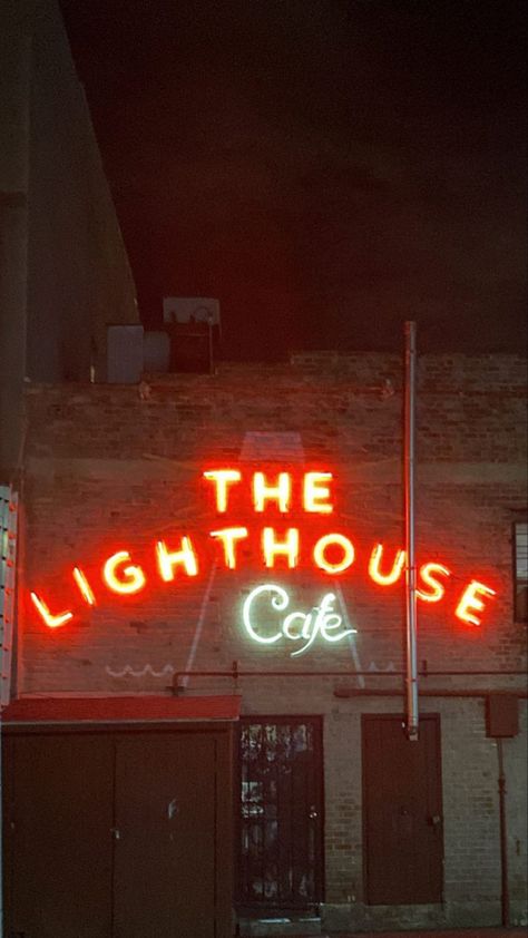 Lighthouse Wallpaper, Lighthouse Cafe, Cafe Posters, The Lighthouse, New Wallpaper, Lighthouse, Neon Signs, Cafe, Neon