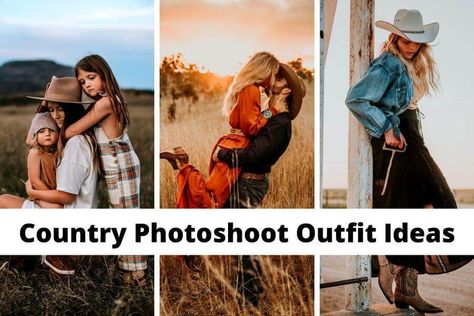 50 Best Country Photoshoot Outfit Ideas: What To Wear For Family, Engagement, Or Senior Photos Stockyards Photoshoot, Family Country Photoshoot, Western Family Pictures Outfits, Country Family Photos, Western Family Photos, Country Fall Outfits, Country Photoshoot, Photo Boots, Photoshoot Outfit Ideas