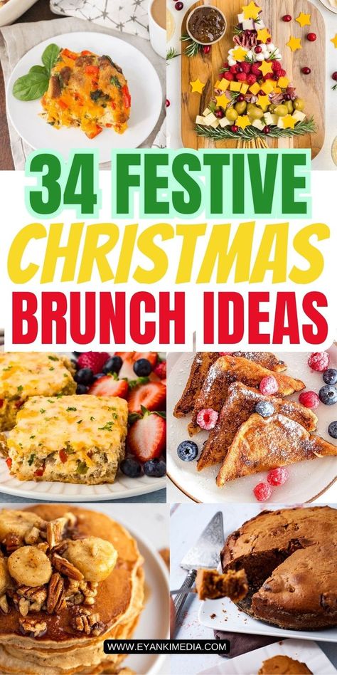 Christmas Brunch Recipes Easy Christmas Brunch, Easy Christmas Brunch Ideas, Christmas Brunch Ideas, Christmas Fruit Salad, Christmas Food Ideas, Cinnamon Roll Monkey Bread, Christmas Brunch Recipes, Eggnog French Toast, Ham Breakfast