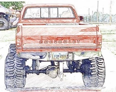 Square Body Drawing, Truck Drawings, Country Sketches, Chevy Truck Tattoo Ideas, Truck Sketch, Truck Drawing, Chevy Truck Drawing, Old Truck Drawings, Western Drawing Ideas