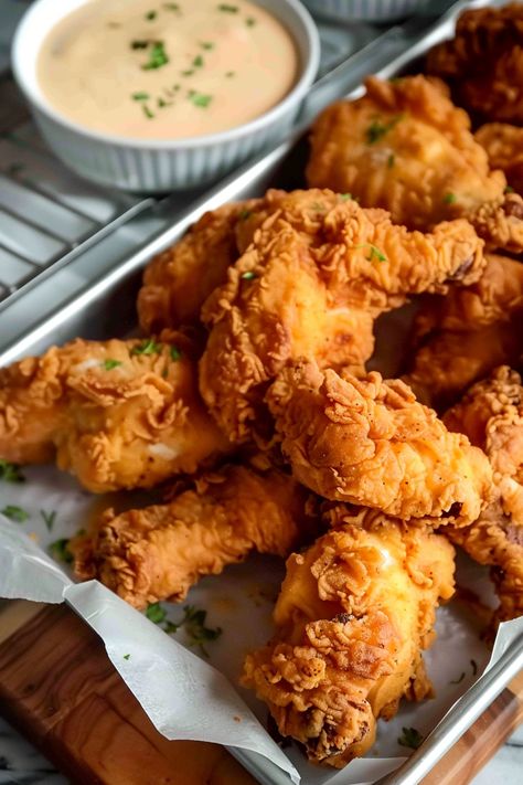 Southern Fried Chicken Batter Trisha Yearwood Fried Chicken, Wedding Fried Chicken, Batter Dipped Chicken, Crispy Chicken Batter, Wet Chicken Batter, Fried Chicken Batter Recipe Crispy, Deep Fried Chicken Drumsticks, Wet Batter Fried Chicken, Chicken Tender Batter Recipe