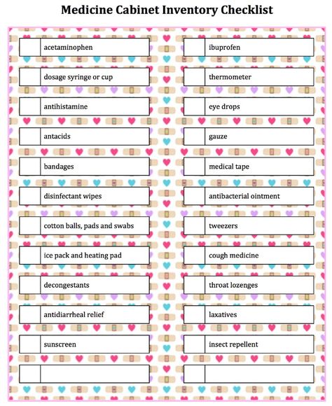 This list of 15 medicine cabinet essentials also includes a FREE printable checklist so you can do your own medicine cabinet inventory. #SDMFluFighters Medicine Cabinet Essentials, Medicine Cabinet Organization, New Home Essentials, Home Checklist, New Home Checklist, Cough Medicine, First Apartment Checklist, Apartment Checklist, Printable Checklist