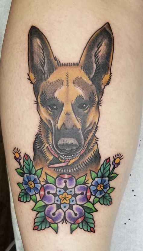 #americantraditional #germanshepherd #gsdtattoo #traditionaltattoo #germanshepherdtattoo American Traditional German Shepherd Tattoo, Traditional German Shepherd Tattoo, Gsd Tattoo, German Shepherd Tattoo, Neo Tattoo, Traditional Ink, Tattoo Trends, American Traditional Tattoo, Dog Tattoos