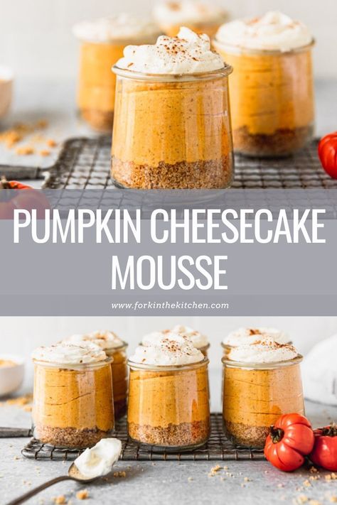 Impossibly Creamy Pumpkin Mousse, Pumpkin Mousse Trifle, Pumpkin Spice Mousse Recipe, No Bake Pumpkin Mousse, Pumpkin Mousse Cups, Pumpkin Pie Mouse, Pumpkin Moose Recipe, Pumpkin Pie Mousse Recipe, Pumpkin Spice Mousse