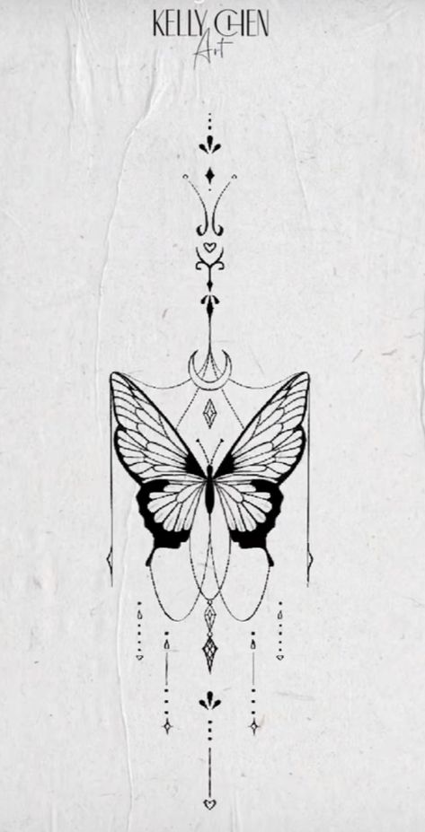 butterfly sternum tattoo Sternum Tattoo Design, Butterfly Tattoo Stencil, Belly Tattoos, Small Forearm Tattoos, Spine Tattoos For Women, Red Ink Tattoos, Pretty Tattoos For Women, Sternum Tattoo, Tattoo Style Drawings