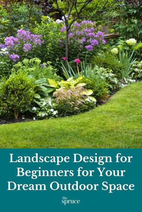 Learn how to plan a basic landscape design with new plants and features. Our guide is packed with beginner tips and information to help you begin. #springgardenideas #landscapeideas #gardeningadvice #howtogrow #indoorflowers #plantparenttips #thespruce Landscaping How To, How To Plan A Landscape Design, Landscape Beginner, Landscaping For Beginners, Basic Landscape Design, How To Landscape, How To Arrange Plants In Landscape, Landscape Design Rules, Plant Layout