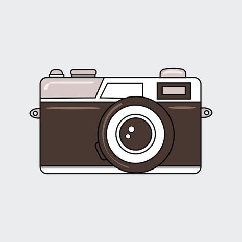 Vector vintage camera illustration vecto... | Premium Vector #Freepik #vector Camera Illustration, Canvas Art Quotes, Camera Icon, Man Stuff, Dreamy Art, Vintage Camera, Illustration Vector, Premium Vector, Art Quotes