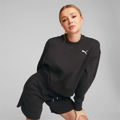 Discover great products at the best prices at Dealmoon. HER Women's Crew Neck Sweatshirt. Lacoste Sweatshirt, Puma Sweatshirt, Crewneck Sweatshirt Women, Sweater Outfit, Black Puma, Better Future, Puma Women, Crew Shirt, Crew Sweatshirts