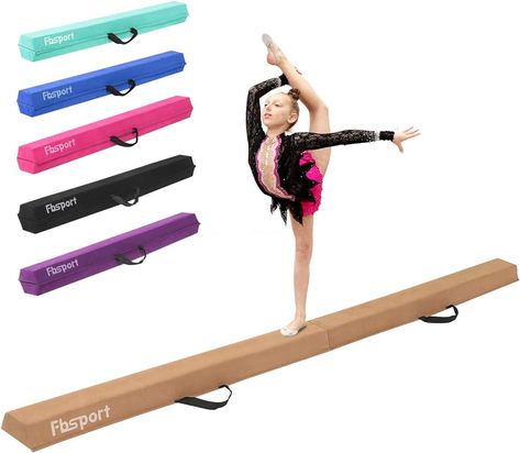 Amazon.com : FBSPORT 8ft/9ft/10ft Balance Beam: Folding Floor Gymnastics Equipment for Kids Adults,Non Slip Rubber Base, Gymnastics Beam for Training, Practice, Professional Home Training : Sports & Outdoors Beam Gymnastics, Floor Gymnastics, Gymnastics At Home, Gymnastics Equipment For Home, Gymnastics Balance Beam, Gymnastics Lessons, Gymnastics For Beginners, Gymnastics Beam, Gymnastics Floor