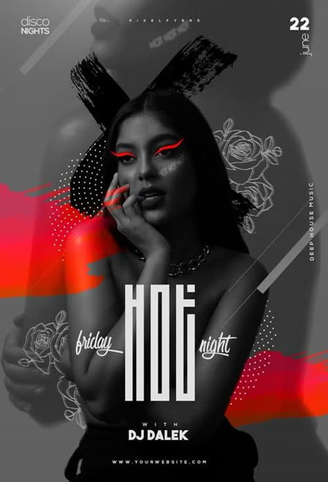 Concert Advertising Design, Instagram Banners, Night Club Flyer, Mises En Page Design Graphique, Disco Queen, Free Psd Flyer Templates, Festival Inspo, Free Psd Flyer, Inspiration Images