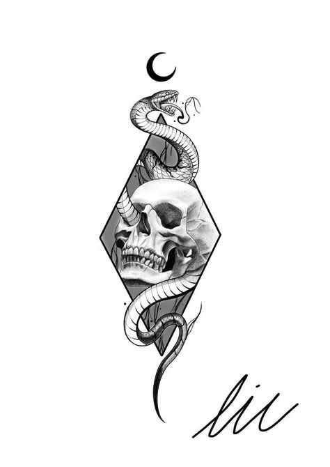 Snake And Skull Forearm Tattoo, Skull And Snake Tattoo Design, Snake Skull Tattoo, Snake And Skull Tattoo, Skull Snake Tattoo, Skull And Snake Tattoo, Skull And Rose Drawing, Skull With Snake, Black Crow Tattoos