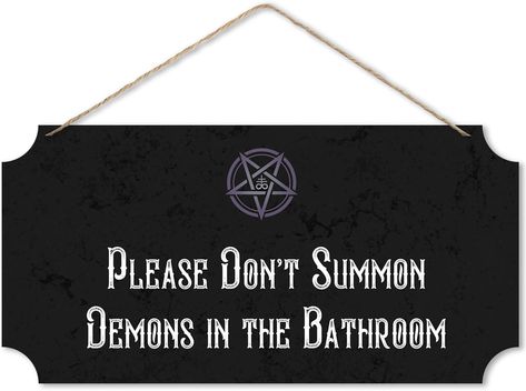 12 x 6, Witchy bathroom decor, Gothic Bathroom Decor Wall Art, Funny Bathroom sign Witchy Bathroom Decor, Demon Summoning, Witchy Bathroom, Gothic Whimsy, Gothic Bathroom Decor, Gothic Bathroom, Bathroom Decor Wall Art, Bathroom Decor Wall, Bathroom Wall Decor Art