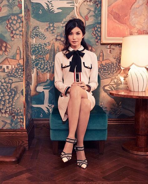 Gemma Chan on Instagram: “Gucci x Jimmy Choo 📸 by @mattholyoak #crazyrichasians #gucci #jimmychoo” Astrid Crazy Rich Asians, Gemma Chan Style, Crazy Rich Asians Aesthetic, Astrid Leong, The Hunting Party, Gemma Chan, Crazy Rich Asians, Crazy Rich, Asian Fashion