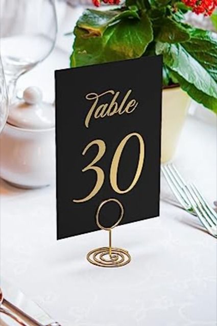 Table Numbers Restaurant, Black And Gold Table Numbers, Numbers For Tables, Black Table Numbers, Restaurant Table Numbers, Gold Table Numbers, Table Restaurant, Table Name Cards, Wedding Wonderland