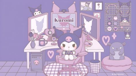 Sanrio Characters Wallpapers, Wallpaper Sanrio, Kuromi Wallpaper, Western Wallpaper, Pc Accessories, Western Wallpaper Iphone, Wallpaper Purple, Character Wallpaper, Room Tour