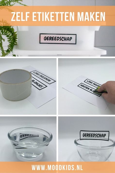 Zelf transparante etiketten maken met een tekst of afbeelding is echt niet ingewikkeld. Met deze DIY label je dozen makkelijk. We leggen het je stap voor stap uit. Diy Label, Craft Projects For Adults, Projects For Adults, Diy Labels, Diy Household, Hacks Diy, Diy Hacks, Household Hacks, Diy And Crafts