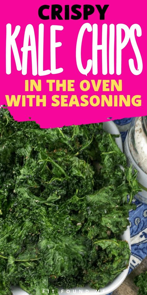 Easy kale chips. Tips for making kale chips in the oven. How to season kale chips. Crispy kale chips recipe. Healthy Kale Chips, Kale Chips Recipe Baked, Baked Kale Chips, Kale Chips Recipe, How To Make Kale, Healthy Low Calorie Snacks, Fried Potato Chips, Kale Chips Baked, Crispy Kale