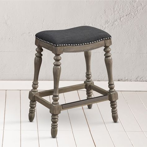 Cooper Saddle Seat Counter Stool by Greyson Living, Brown Farmhouse Counter Stools, Saddle Seat, 30 Bar Stools, Kick Plate, Wood Stool, Counter Bar Stools, Furniture Deals, Swivel Bar Stools, Dining Room Bar