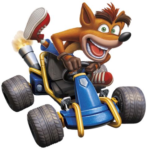 Crash Bandicoot (character) | Bandipedia | FANDOM powered by Wikia Crash Bandicoot Characters, Crash Team Racing, Spyro The Dragon, Kart Racing, Japon Illustration, New Video Games, Crash Bandicoot, Pac Man, Racing Games