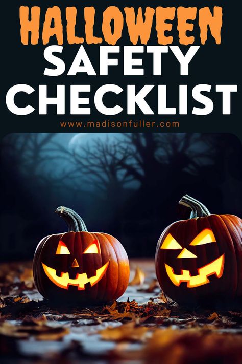 Halloween Safety Checklist Halloween Safety Tips, Halloween Safety, Safety Checklist, Easy Halloween Crafts, Trick Or Treating, Stay Safe, Halloween Crafts, Trick Or Treat, Holidays