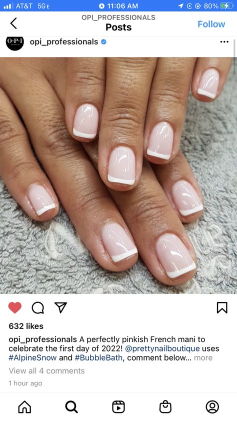 Bridesmaid Pedicure Colors, Milky French Manicure Dip, Non Traditional French Manicure, Manicure Ideas For Short Nails Natural French Tips, French Manicure With Dip Powder, White Tip Dip Powder Nails, Powder Dip French Manicure, Funny Bunny French Manicure, French Manicure Dip Nails