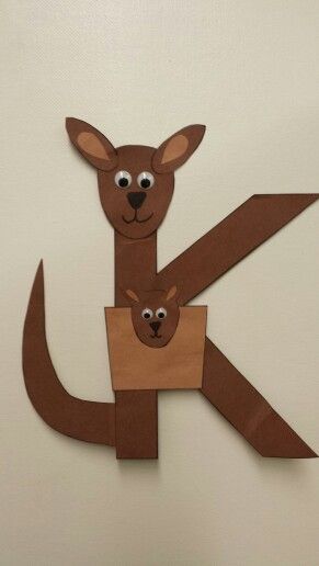 K is for kangaroo. K Is For Kangaroo, Letter K Crafts, Kangaroo Craft, Preschool Letter Crafts, Zoo Phonics, Alphabet Crafts Preschool, Abc Crafts, Alphabet Letter Crafts, K Crafts