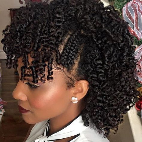 Natural Mohawk, Curly Faux Hawk, Natural Curly Hair Care, Black Hair Inspiration, Cabello Afro Natural, Black Hair Updo Hairstyles, Black Wedding Hairstyles, Black Curls, Hair Milk