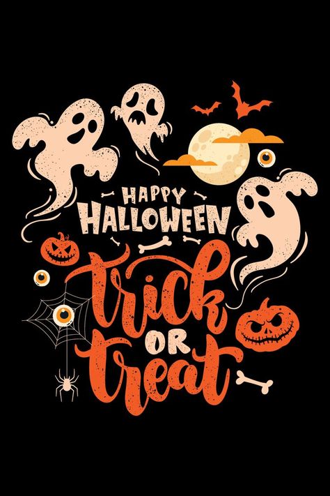 Happy Halloween, Trick or Treat-Halloween Season Trick Or Treat Wallpaper, Trick Or Treat Illustration, Halloween Illustration, Halloween Trick Or Treat, Halloween Season, Design Sketch, Halloween Treats, Trick Or Treat, Happy Halloween