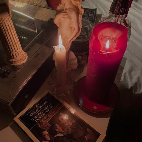 The Picture Of Dorian Gray, Picture Of Dorian Gray, Chaotic Academia, Romantic Goth, Dorian Gray, Vintage Candles, Red Aesthetic, Feminine Energy, Shades Of Red