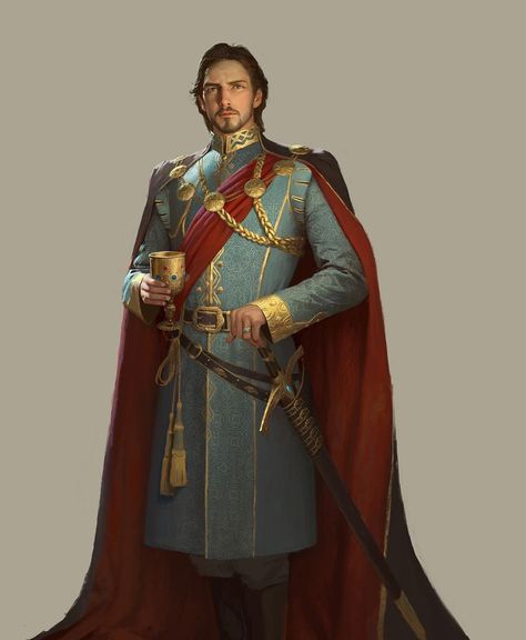 military leader / aristocrat  male character for DnD / Pathfinder Human Male, Fantasy Male, Fantasy Rpg, Fantasy Inspiration, Medieval Fantasy, Dieselpunk, Dnd Characters, Fantasy Artwork, Character Outfits