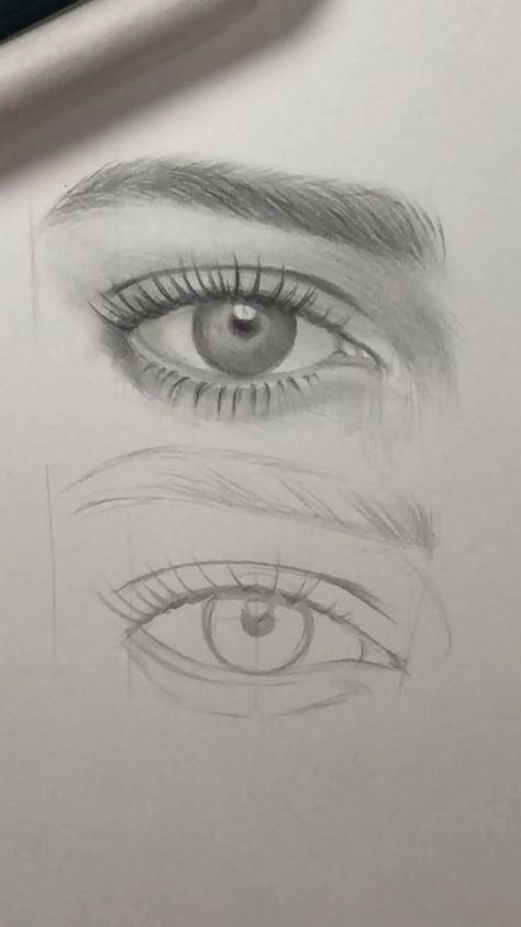 Draw An Eye, Easy Pencil Drawings, Pencil Sketch Drawing, Eye Drawing Tutorials, Drawing Eyes, Drawing Faces, Art Sketches Pencil, Pencil Drawings Easy, Art Drawings Sketches Pencil