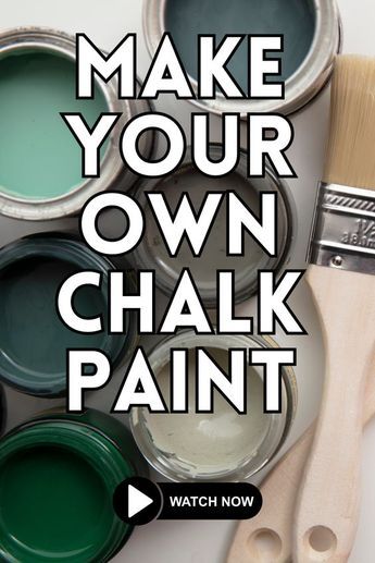 Tired of boring furniture? Learn how to make your own chalk paint in MINUTES with this EASY 3-ingredient recipe!  Perfect for upcycling, painting on glass, and much more! ➡️ CLICK to watch and unleash your creativity! Rustoleum Chalk Paint Colors Chart, How To Make Chalk Paint For Furniture, How To Chalk Paint Furniture, How To Make Chalk Paint, Rustoleum Chalk Paint Colours, Make Your Own Chalk Paint, Chalk Paint Techniques, Rustoleum Chalk Paint, Chalk Paint Finishes