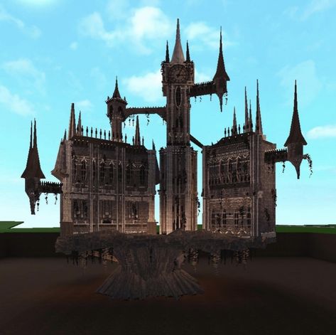 Bloxburg Detailed Castle, Midevil Castle, Bloxburg Castle, Mystic Manor, Bloxburg Decor, Cullen House, Roblox Builds, Tudor House Exterior, Bloxburg Cottage