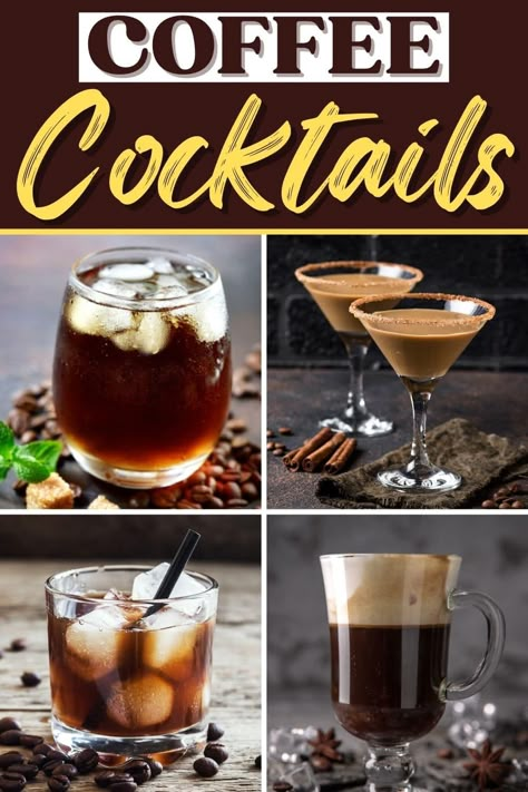 Coffee Booze Drinks, Coffee With Whiskey, Coffee Brandy Drinks, Coffee Alcoholic Drinks Recipes, Cocktail Coffee Drinks, Alcohol Coffee Drinks Recipes, Fireball Coffee Drinks, Bourbon Coffee Drink, Spiked Iced Coffee