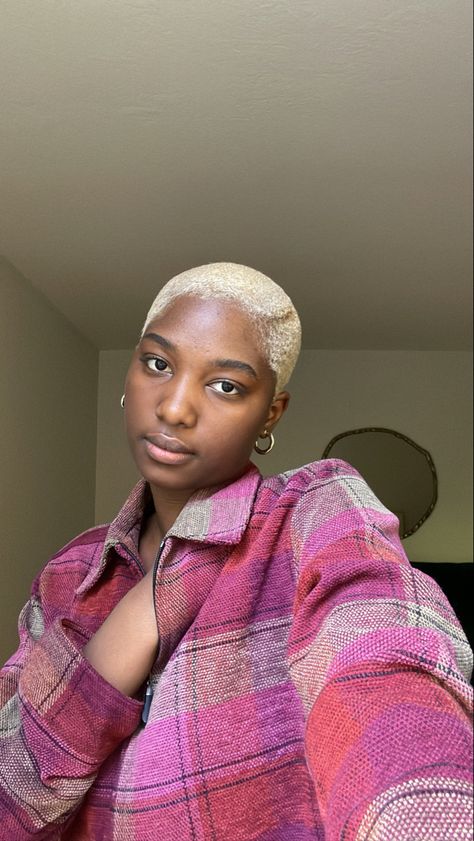 #blondehairstyles #melanin #shorthair #newme Short Hair Dye Ideas Black Women, Short Hair Dye Ideas, Shaved Natural Hair, Short Hair Dye, Hair Dye Ideas Black Women, Twa Hairstyles 4c Hair, Afro Hair Dye, Big Chop Natural Hair, Finger Waves Short Hair