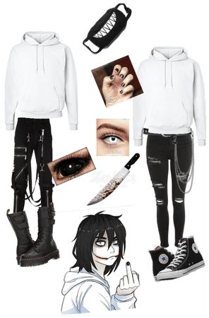 creepypasta fanfiction 2 Outfit | ShopLook Creepypasta Outfits, Ideas For Converse, Maid Outfit, Hoodie Outfit, Outfit Maker, Outfit Shoplook, Fanfiction, Converse, Outfit Ideas