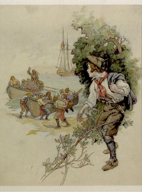 Treasure Island Illustration, Treasure Island Aesthetic, Treasure Island Characters, Treasure Island Movie, Treasure Island Book, Pirate Images, Dandy Highwayman, Book Illustration Layout, Jim Hawkins