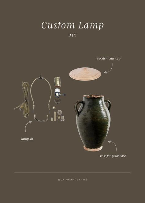 Turning A Vase Into A Lamp, Making A Lamp From A Vase, How To Turn A Vase Into A Lamp, Turn Vase Into Lamp Diy, How To Make A Lamp Out Of A Vase, Ceramic Lamp Base Diy, Diy Vase To Lamp, Diy Table Lamp From Vase, Diy Pottery Lamp Base