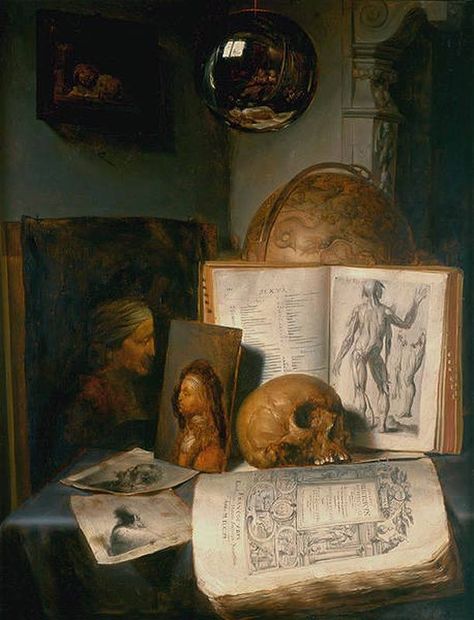 Vanitas Still-Life with a Skull, Simon Luttichuys. Dutch Baroque Era Painter (1610-1661). Gerrit Dou, Vanitas Paintings, Dutch Still Life, Still Life Artists, Baroque Art, Old Paintings, A Skull, Painting Still Life, Still Life Art