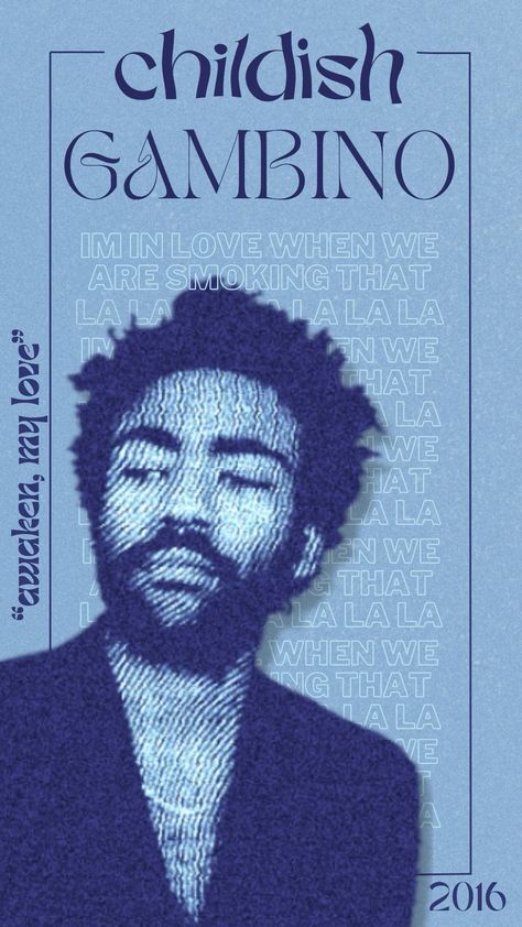 Poster Prints Childish Gambino, Childish Gambino Poster Awaken My Love, Posters Childish Gambino, Posters Music Artists, Album Posters Aesthetic, Aesthetic Wall Posters Bedroom, Awaken My Love Poster, Artist Posters Music, Childish Gambino Wallpapers