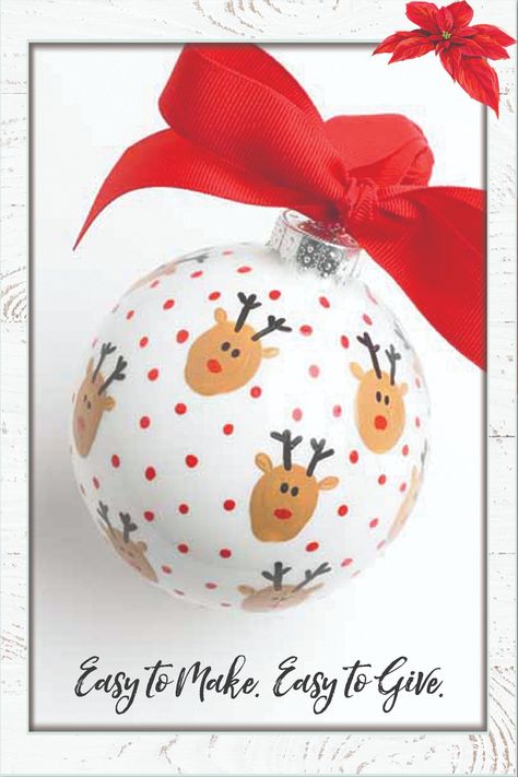 Include the kids in a new Christmas tradition by allowing them to decorate their own ornament. Adorn your tree with these cute fingerprint reindeer or snowman ornaments, perfect for Christmastime crafting with the kids. DIY holiday decor never looked so cute! Click to get started. Baby Christmas Crafts, Library Programming, Circuit Crafts, Preschool Christmas Crafts, Plastic Ball, Kids Christmas Ornaments, Christmas Board, Christmas Decorations For Kids, Sensory Room