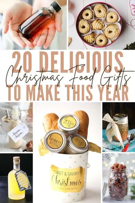 20 Edible Gifts You Can Make As Gifts – Edible Crafts Edible Gifts Homemade, Xmas Food Gifts, Handmade Food Gifts, Diy Edible Gifts, Edible Holiday Gifts, Peppermint Bark Recipes, Edible Christmas Gifts, Danish Butter Cookies, Diy Food Gifts