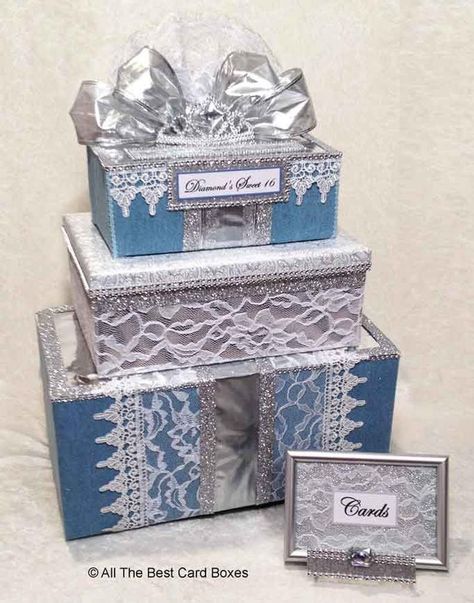 Gorgeous custom designed card boxes for weddings, Quinceaneras and graduations. On sale now! Shop my sale: 10% off. https://etsy.me/3nkvYvf #etsy #allthebestcardboxes #wedding #quinceanera #gold #dj #weddingmakeup Bling Table, Bling Theme, Party Card Box, Sweet 16 Shirts, Custom Card Box, Sweet 16 Candelabra, Graduation Card Boxes, Sweet 16 Centerpieces, Sweet 16 Gifts